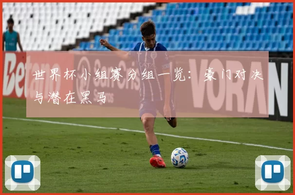 世界杯小组赛分组一览：豪门对决与潜在黑马