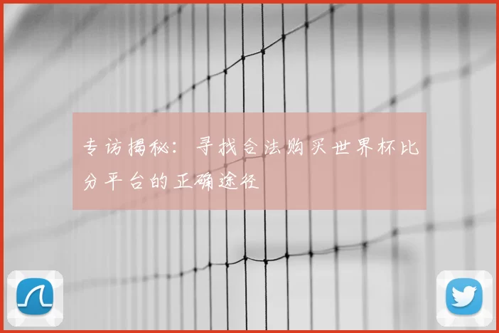 专访揭秘：寻找合法购买世界杯比分平台的正确途径