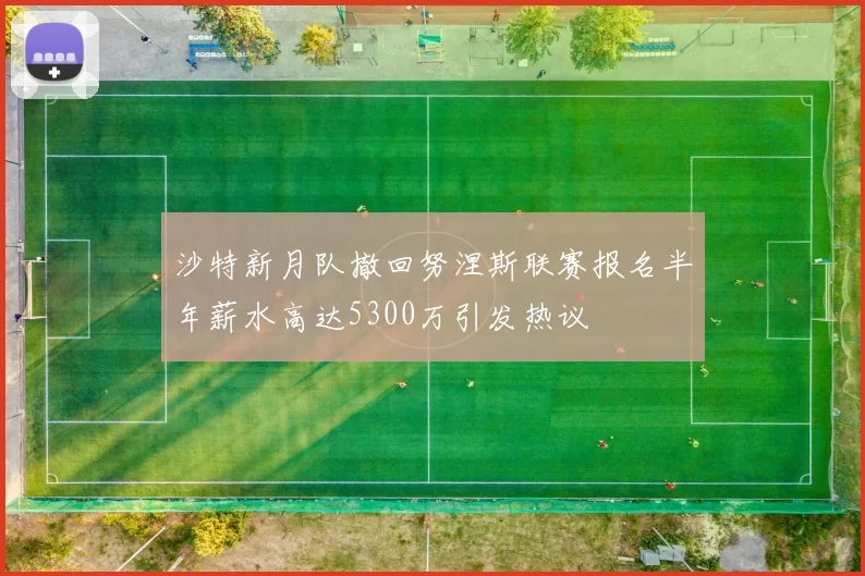 沙特新月队撤回努涅斯联赛报名半年薪水高达5300万引发热议